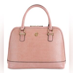 Giani Bernini Convertible Satchel Bag-Faux Crocodile In Dusty Pink NWT🌸
